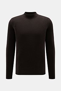 von Braun Cashmere Mock Neck Pullover dunkelbraun