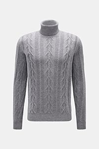 von Braun Cashmere Rollkragenpullover grau meliert