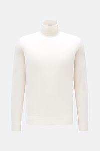 von Braun Merino Rollkragenpullover creme, Slim Fit, sehr feines Strickbild, reine Merinowolle, anliegender Rollkragen, flexible Rippbündchen, Frontansicht