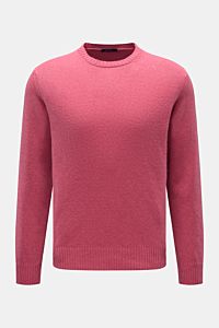 04651/ A trip in a bag Cashmere crew neck jumper 'Crew' light red
