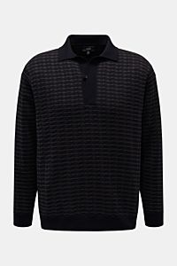 Emporio Armani Knit polo navy/dark grey patterned