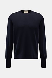 Officine Générale Merino Rundhalspullover navy