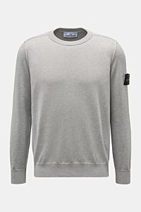 Stone Island Crew neck jumper light grey mottled