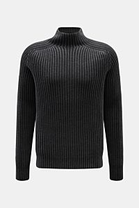04651/ A trip in a bag Mock Neck Pullover 'Foggy Mock' schwarz