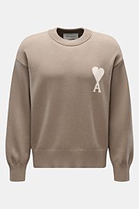 Ami Paris Rundhalspullover 'ADC' graubraun