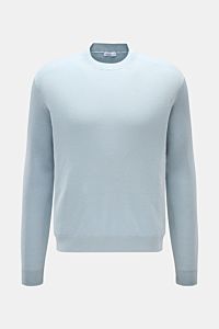 Iris von Arnim Cashmere-Seide Feinstrick-Rundhalspullover 'Presano' hellblau