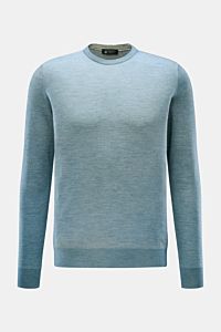 Colombo Cashmere crew neck jumper smoky blue