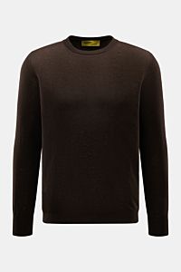 B.F. Knitwear Cashmere crew neck jumper dark brown