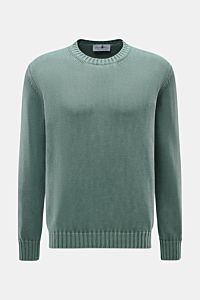 Della Ciana Rundhalspullover graugrün