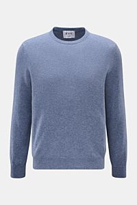 FTC Cashmere Rundhalspullover rauchblau meliert