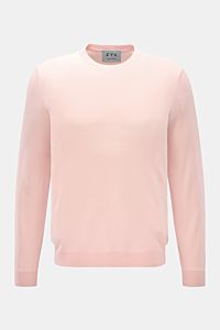 FTC Feinstrick Rundhalspullover rosé
