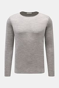 Kiefermann Merino crew neck jumper 'Benjamin' grey mottled