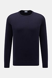 von Braun Cashmere Rundhalspullover navy, Slim Fit, feines Strickbild, weicher Griff, reiner Cashmere, Rundhalsausschnitt, flexible Rippbündchen, Frontansicht