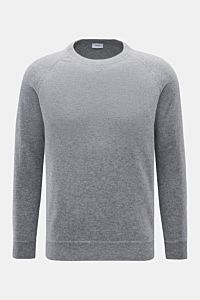 von Braun Cashmere Rundhalspullover grau meliert