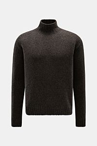 04651/ A trip in a bag Mock Neck Pullover 'Grainy' graubraun