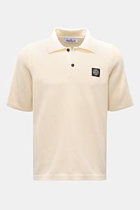 Stone Island Kurzarm-Strickpolo creme