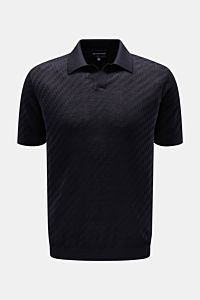 Emporio Armani Kurzarm-Strickpolo navy