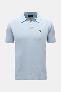 Belstaff Kurzarm-Strickpolo 'Coast' hellblau