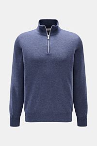 Brunello Cucinelli Cashmere Troyer blau meliert