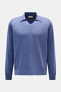 Piacenza 1733 Strickpolo rauchblau meliert