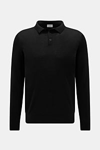 von Braun Merino Feinstrickpolo schwarz
