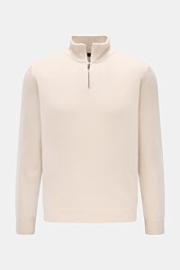 Moorer Half-zip jumper 'Terni' cream