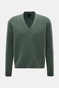A.P.C. Cardigan 'Kevin' graugrün meliert