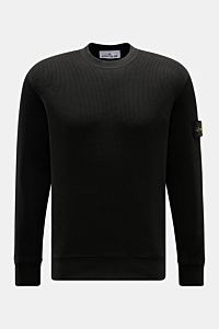 Stone Island Rundhalspullover 'Waffle' schwarz