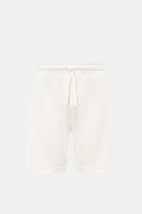 Zeybra Portofino 1962 Frottee-Shorts weiß, Frontansicht, Regular Fit, Frottee aus Baumwolle/Microfaser, elastischer Bund mit Tunnelzug, Taschen, weicher Griff, Urlaubsfeeling.