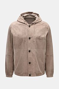 Emporio Armani Velourslederjacke taupe