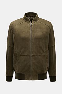 Windsor Lederblouson 'Borello' dark olive