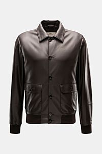 Mandelli Lederblouson dunkelbraun