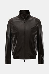 Emporio Armani Lederblouson dunkelbraun
