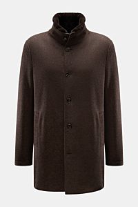 Mandelli Cashmere Jacke dunkelbraun meliert