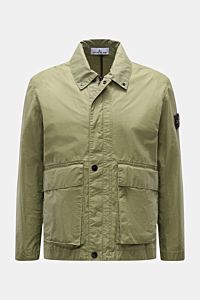 Stone Island Wachsjacke 'Waxed Pigment Cotton Tela' oliv
