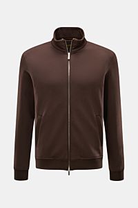 Moorer Sweatjacke 'Crispin Felpa' dunkelbraun