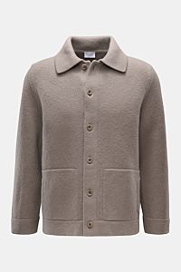 04651/ A trip in a bag Cardigan 'Boiled Blouson' taupe