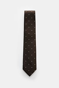 Tom Ford Seidenkrawatte dunkelbraun/schwarz/creme gemustert