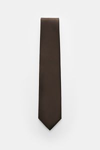 Tom Ford Seidenkrawatte dunkelbraun/schwarz gemustert