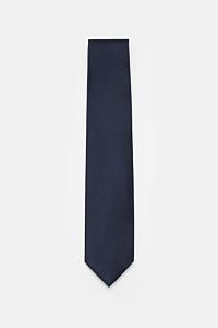 Silk tie navy/black patterned