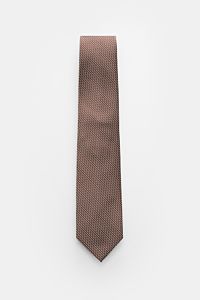 Tom Ford Seidenkrawatte braun/creme gemustert