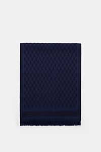 04651/ A trip in a bag Schal '3D Jacquard' navy/schwarz gemustert
