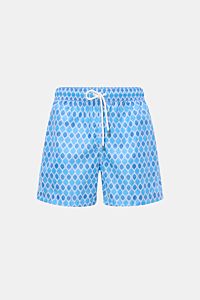 Fedeli Badeshorts 'Madeira Airstop' blau/hellblau/weiß gemustert