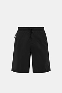 Stone Island Badeshorts 'Ghost Piece' schwarz, Frontansicht, Regular Fit, elastischer Bund, Microfaser, Seitentasche + Gesäßtasche mit Zipper, Mesh-Futter.