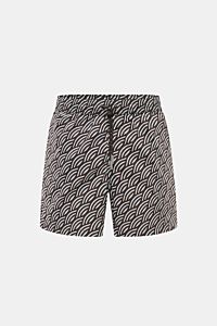 Moorer Swim shorts dark brown/smoky blue patterned