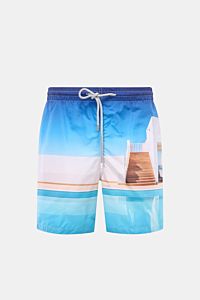 Zeybra Portofino 1962 Badeshorts 'Villa' blau/offwhite/türkis