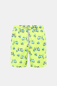 Zeybra Portofino 1962 Badeshorts 'Scooter' neongelb/hellblau gemustert
