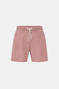 04651/ A trip in a bag Badeshorts 'Hansen' taupe/rot gemustert