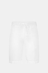 04651/ A trip in a bag Linen bermudas 'Linen Bermuda' white