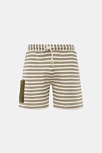 Ché Shorts 'Mathias' creme/salbei/dark olive gestreift